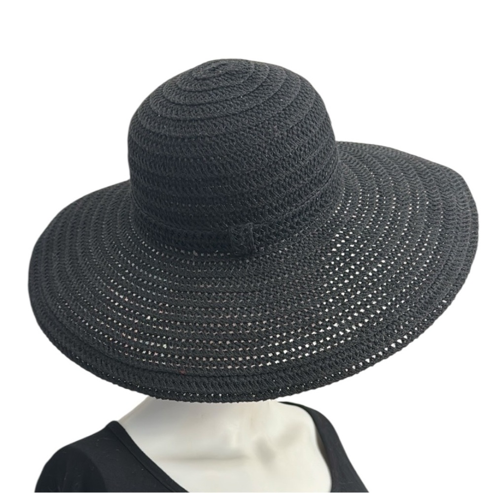 August Black Wide Brimmed Women's Hat